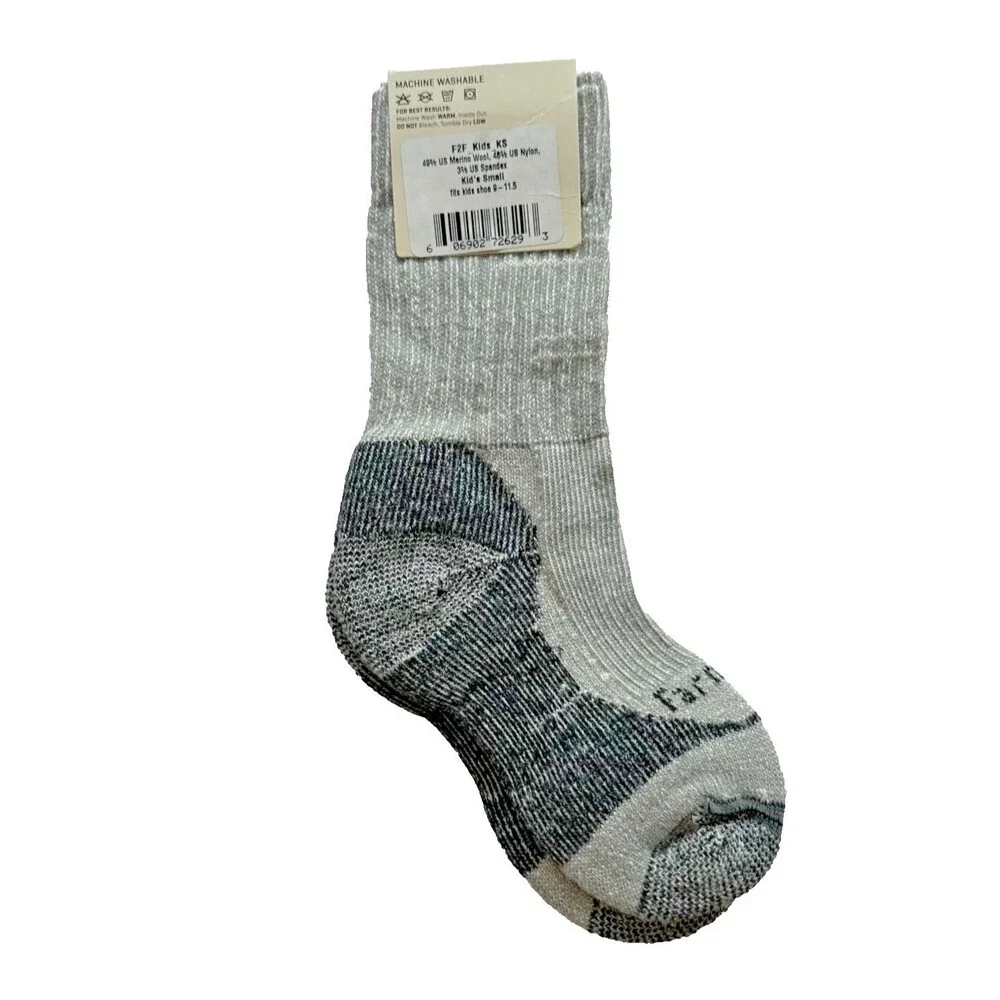Farm to Feet Kids Ballston Lightweight Hiking Merino Wool Crew Socks Size S